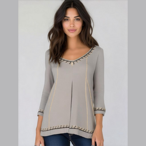 Meena Mahal Embroidered Swing Tunic Top NWT